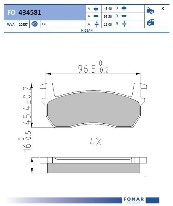 Brake Pad Set, disc brake